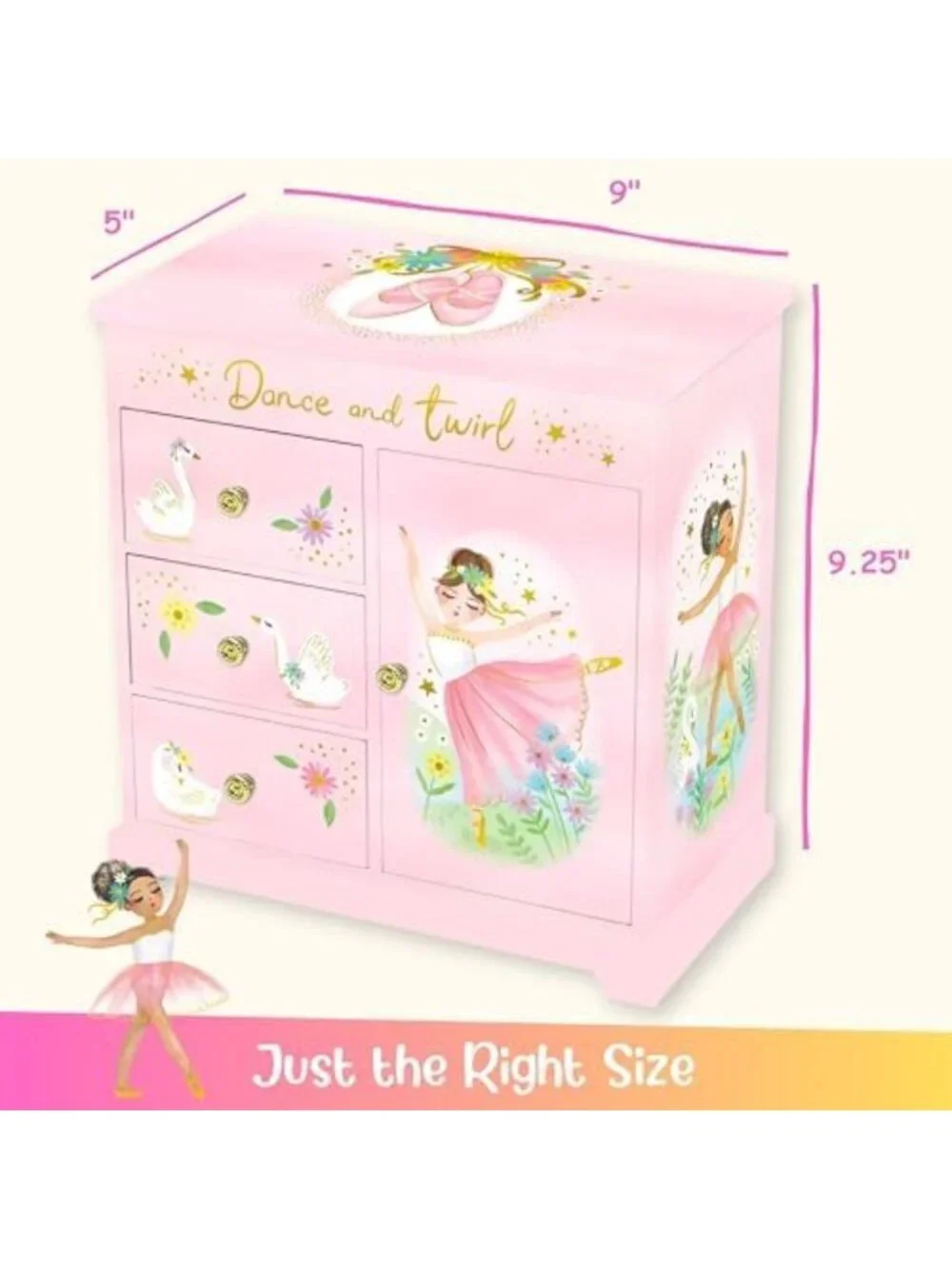 Musical Ballerina Jewelry Box for Girls - Enchanting Gift & Keepsake Storage